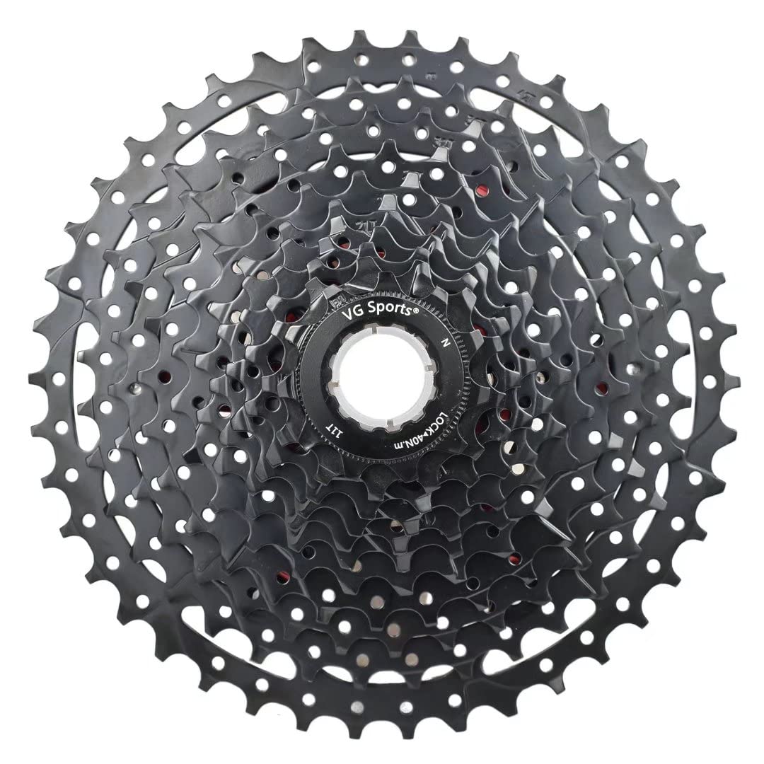 VG SPORTS 11 Speed Bicycle Cassette 11-40T/11-42T/11-46T/11-50T/11-52T, Lightweight Aluminum Split Cassette, CNC Integrated Hollow, for Mountain Bike…