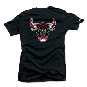 jordan 9 chile red match tees - bull 9 black | 3x-large