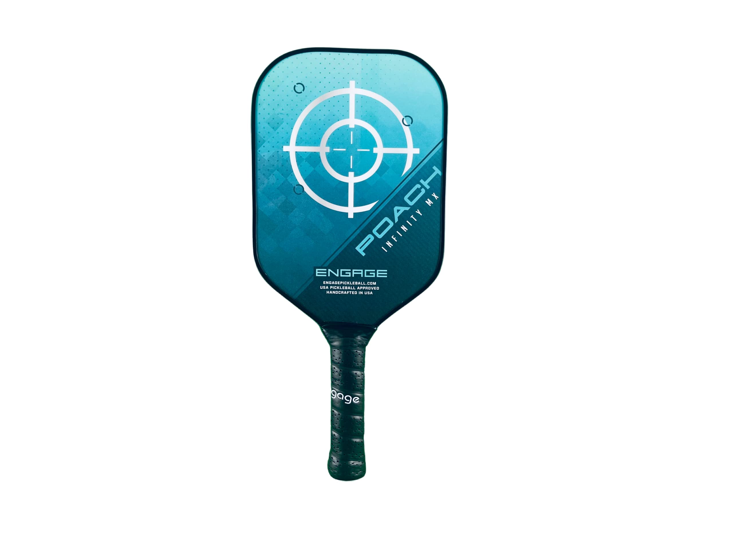 Engage Pickleball Poach Infinity MX Pickleball Paddle - Pickleball Paddles with Black Polymer Core - USAPA Approved Pickleball Paddles - Pickleball Rackets for Adults - Lite (Teal)