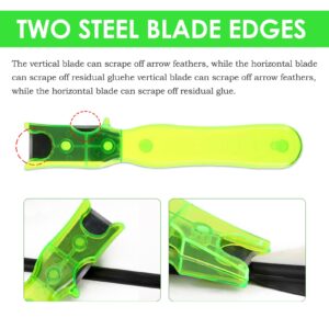 Archerest Fletch Remover, Arrow Stripper Vane, Stripping Removal Tool for Hunting Carbon Fiberglass Aluminum Feather Arrows (Green)