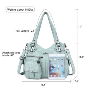 Purses and Handbags Women Tote Shoulder Top Handle Satchel Hobo Bags Fashion Washed Leather Purse