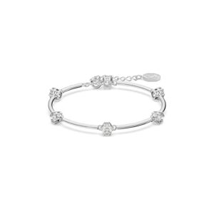 SWAROVSKI Constella Bangle Bracelet with White Circle Cut Crystals on a Rhodium Finish Setting, Part of the Constella Collection