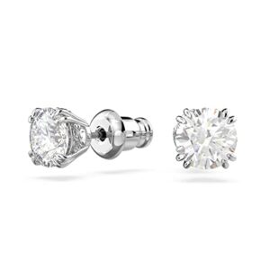 SWAROVSKI Constella Pierced Stud Earrings, White Crystals on a Rhodium Finish Setting, Part of the Constella Collection