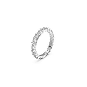 SWAROVSKI Stilla Ring Set, Clear Zirconia, Rhodium Finish, Size 7