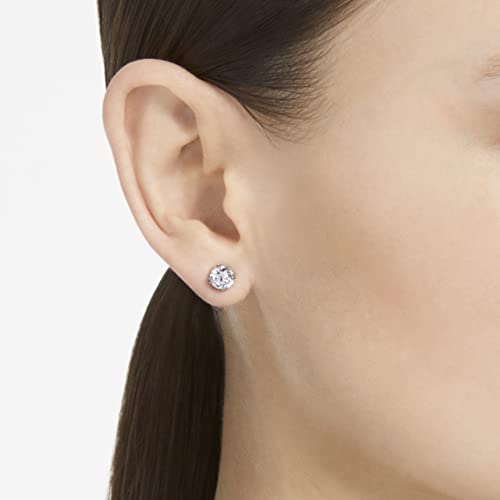 SWAROVSKI Constella Pierced Stud Earrings, White Crystals on a Rhodium Finish Setting, Part of the Constella Collection