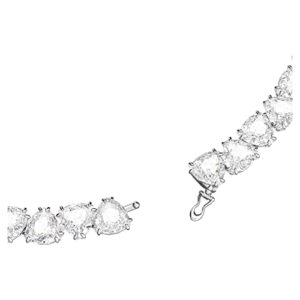 Swarovski Millenia necklace, Trilliant cut, White, Rhodium plated