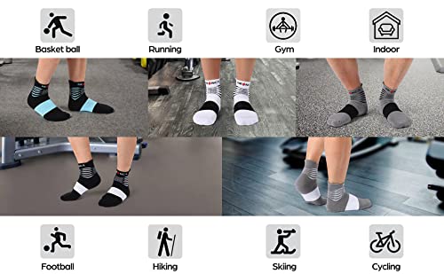 NEENCA Professional Compression Socks, Medical Athletic Ankle Socks for Injury Recovery & Pain Relief, Sports Protection, Circulation —1 Pair, 20-30 mmhg