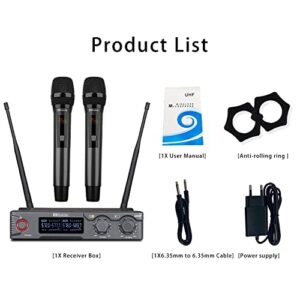 Guarda wireless Handheld Microphone System,Cordless Mic Sets, for Home Karaoke, Meeting, Party, Church, DJ, Wedding, 200ft Coverage (US-81)