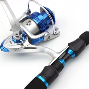 HNHYNSY Portable Fishing Pole ，Fishing Rod 65cm 75g Superhard Carbon Rod and Spinning Reel Set Winter Travel Fishing Tools (Color : A, Size : 65 cm)