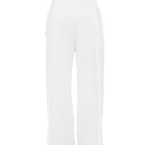 ZJCT Womens Yoga Sweatpants Comfy Loose Casual Wide Leg Lounge Joggers Pants with Pockets White M