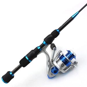 hnhynsy portable fishing pole ，fishing rod 65cm 75g superhard carbon rod and spinning reel set winter travel fishing tools (color : a, size : 65 cm)