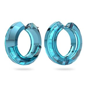 Swarovski Lucent Hoop Earrings, Blue Crystal Cut Hoop Earrings, Part of the Swarovski Lucent Collection