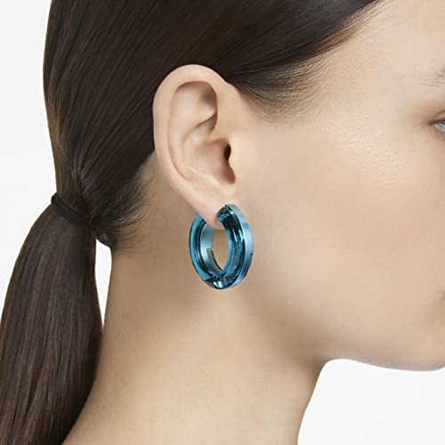 Swarovski Lucent Hoop Earrings, Blue Crystal Cut Hoop Earrings, Part of the Swarovski Lucent Collection