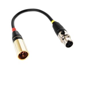 Darverson TA4F 4 pin to 3 pin Mini XLR Cable for Shure akg Pocket Transmitter Instrument Cord convertor Adapter (059874520)