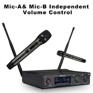 Guarda wireless Handheld Microphone System,Cordless Mic Sets, for Home Karaoke, Meeting, Party, Church, DJ, Wedding, 200ft Coverage (US-81)