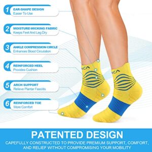 NEENCA Professional Compression Socks, Medical Athletic Ankle Socks for Injury Recovery & Pain Relief, Sports Protection, Circulation —1 Pair, 20-30 mmhg