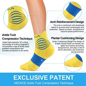 NEENCA Professional Compression Socks, Medical Athletic Ankle Socks for Injury Recovery & Pain Relief, Sports Protection, Circulation —1 Pair, 20-30 mmhg