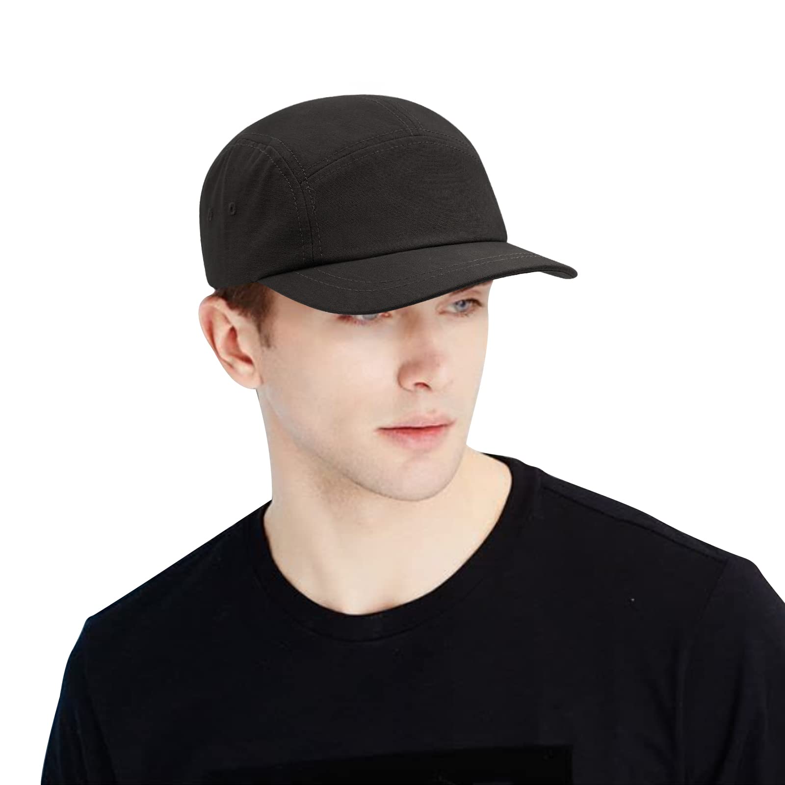 CLAPE Trucker Baseball Style Hat Outdoor Sun Cap Short Brim Dad Hat Men Women MTB Hat Cotton Twill Adjustable 5 Panel Hat