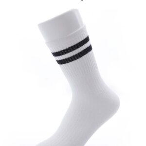 WAIKAS 【5-Pack】 Mid Calf Socks for Women, Common Size Adult Socks, Black/White/Yellow/Rose Red/Green each color 1 Pair