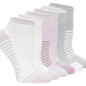 Lemon Women's Ankle Socks Powder Soft, 5-9.5 Shoe Size, 6 Pairs, White (1545592)