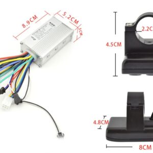 Electric Motor Controller, E-Bike Hub Motor Controller, 36V-48V Waterproof LCD Display Panel Brushless Controller Kit for Electric Bicycle Scooter