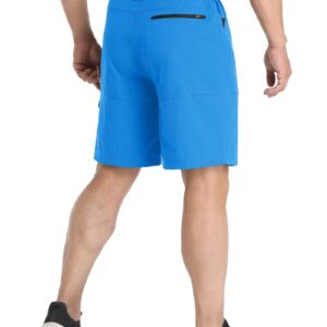 MAGCOMSEN Golf Shorts Men Stretch Hiking Quick Dry Shorts Cargo Shorts Outdoor Fishing Shorts Azure,36