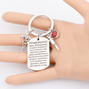 PLITI Phlebotomist Keychain Venipuncturist Gift Phlebotomy Graduation Gift Phlebotomy Technician Gift For Nurse Doctor Lab Tech Gift (Phlebotomist ky)