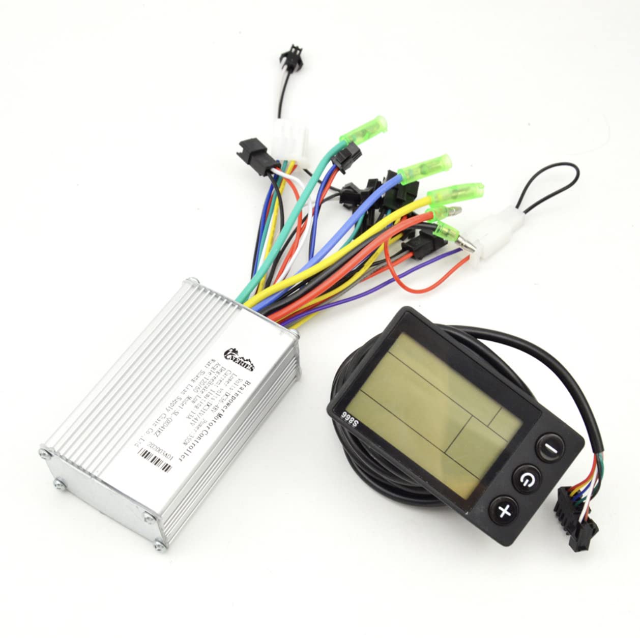 Electric Motor Controller, E-Bike Hub Motor Controller, 36V-48V Waterproof LCD Display Panel Brushless Controller Kit for Electric Bicycle Scooter