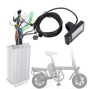 Electric Motor Controller, E-Bike Hub Motor Controller, 36V-48V Waterproof LCD Display Panel Brushless Controller Kit for Electric Bicycle Scooter