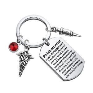 PLITI Phlebotomist Keychain Venipuncturist Gift Phlebotomy Graduation Gift Phlebotomy Technician Gift For Nurse Doctor Lab Tech Gift (Phlebotomist ky)