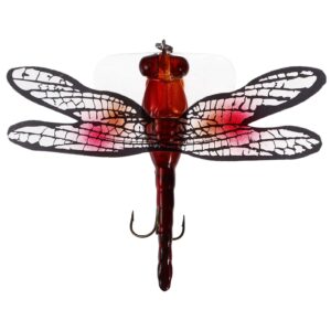 inoomp fishing lures bait fishing dragonfly lure lifelike top water dragonfly baits simulation lure fishing accessory for outdoor fishing tools red