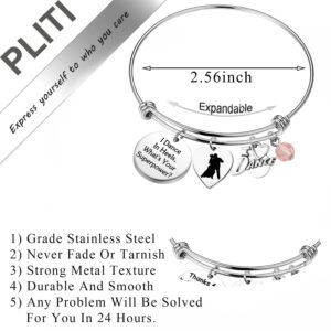 PLITI Ballroom Dance Gift Ballroom Dancer Gift Dance Teacher Appreciation Gift I Dance In Heels What's Your Superpower Bracelet (dance in heels bg)