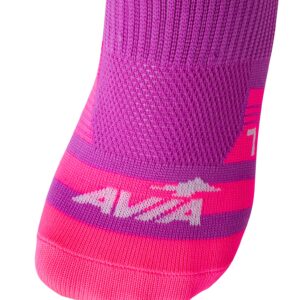 Avia Women's Low Cut Socks - 6 Pack Performance Cushion Comfort No Show Socks - Breathable Athletic Socks for Women (4-9), Size 4-9, Purple/Grey