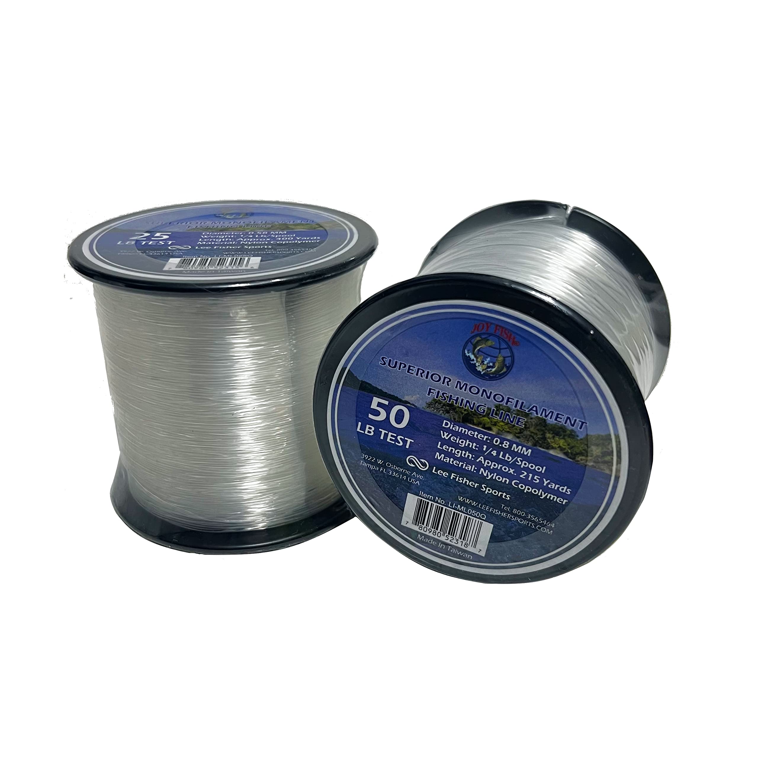 High Strength Monofilament Fishing line in Various LB Test 1/4 LB spool, Clear (100 LB TEST)