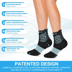 NEENCA Professional Compression Socks, Medical Athletic Ankle Socks for Injury Recovery & Pain Relief, Sports Protection, Circulation —1 Pair, 20-30 mmhg