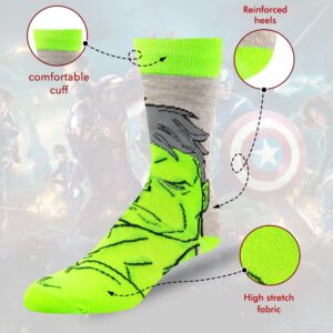 Marvel Legends Socks for Boys & Men, 6-Pack Socks for Men & Boys Socks, Men's Athletic Socks, Athletic Socks for Boys