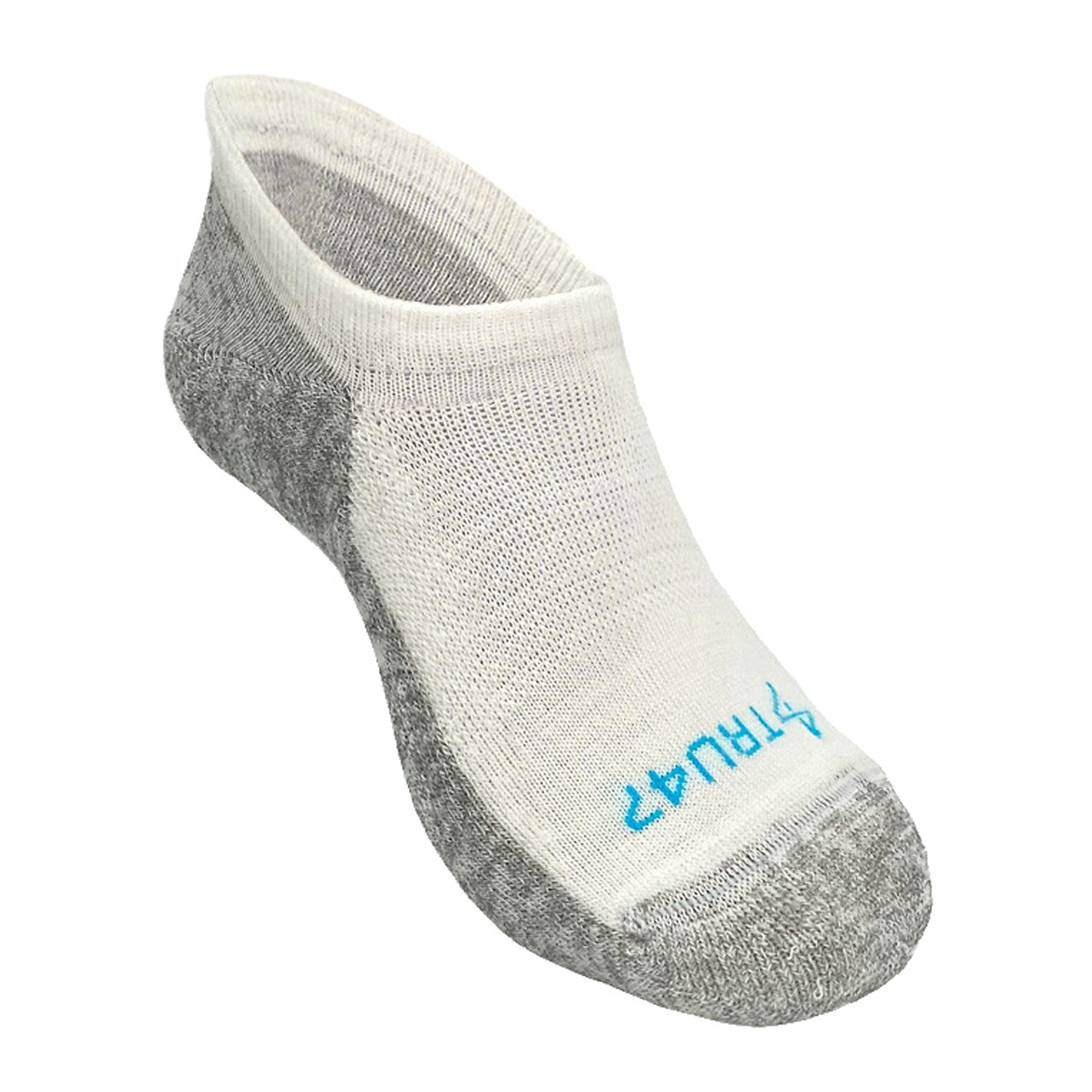 TRU47 Grounding & Earthing Products | No Show Grounding Socks | Silver Infused Socks | Breathable Socks Made With 99.99% Pure Silver Thread and Merino Wool (XL, No Show)