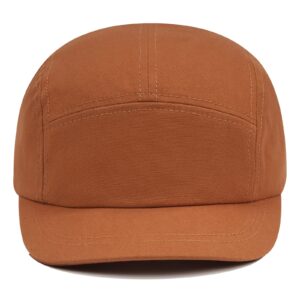 CLAPE Cotton Baseball Cap Low Profile Five Panel Hat Unstructured Short Bill Cap Classic Trucker Hat Sun Hat for Outdoor Sports