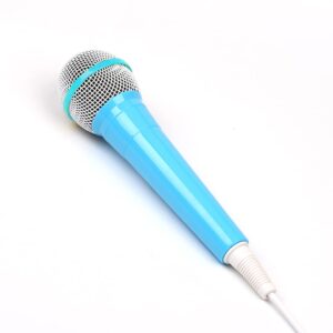 JIANWEI Wired Microphone for Kids, Kids Wired Dynamic Singing Mechine Lightweight 3.5mm Jack Handheld Dynamic Microphone for Kids Singing(Blue)