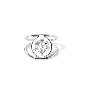 simonly mothers day gifts personalized flower bouquet ring birth flower ring sterling silver month flower ring for women mother daughter