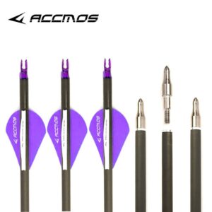 ACCMOS 600 Spine Arrow 28 Inch Arrow Target Practice Arrow Hunting Arrow Carbon Arrows Compound Bow Recurve Bow Adult Youth