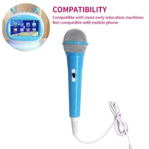 JIANWEI Wired Microphone for Kids, Kids Wired Dynamic Singing Mechine Lightweight 3.5mm Jack Handheld Dynamic Microphone for Kids Singing(Blue)