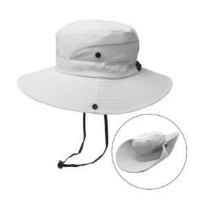 Sun Hats for Women Beach Hat Ponytail Hat Womens Sun Hat with UV Protection Wide Brim Pure Beige