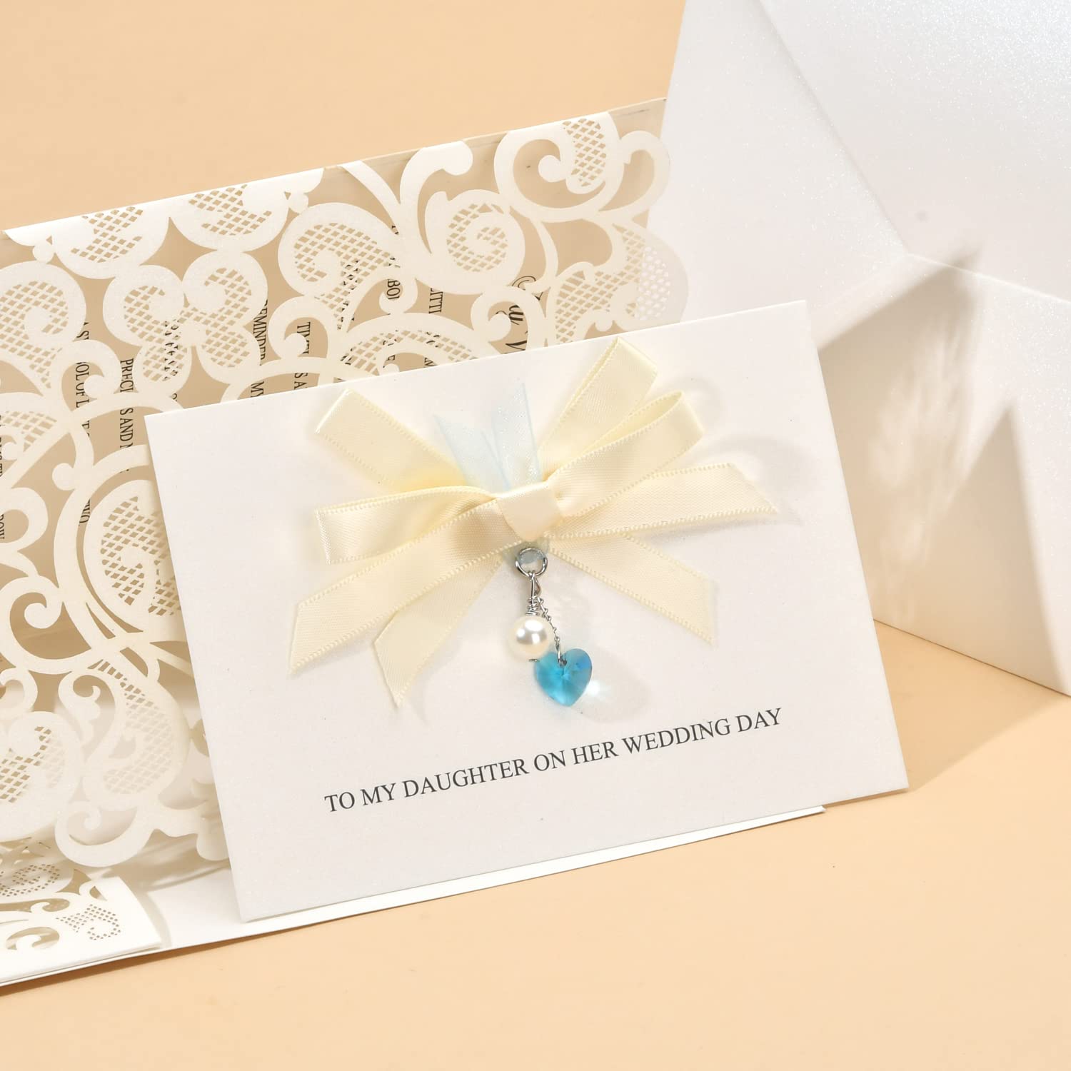 Gifts for Daughter on Wedding Day Something Blue for Bride on Wedding Bridal Shower Gifts for Bride Mother to Daughter Wedding Gifts Bride Gifts for Wedding Day Wedding Gown Charm Bouquet Charm