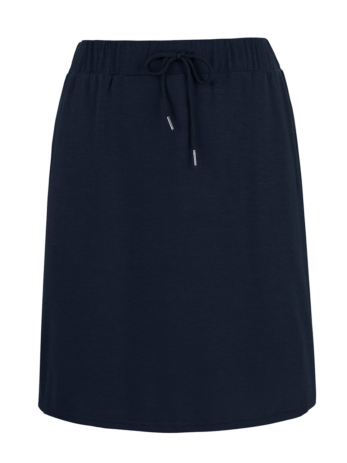 Century Star Tennis Skirts for Women with Pockets Golf Knee Length Skorts Athletic Sports Drawstring Waist Skirts with Shorts 06 Navy Blue X-Large