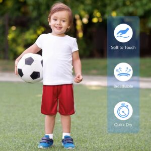 Resinta 5 Pack Toddler Boys Athletic Basketball Shorts Quick Dry Mesh Shorts Active Gym Shorts Soccer Running Sports Shorts