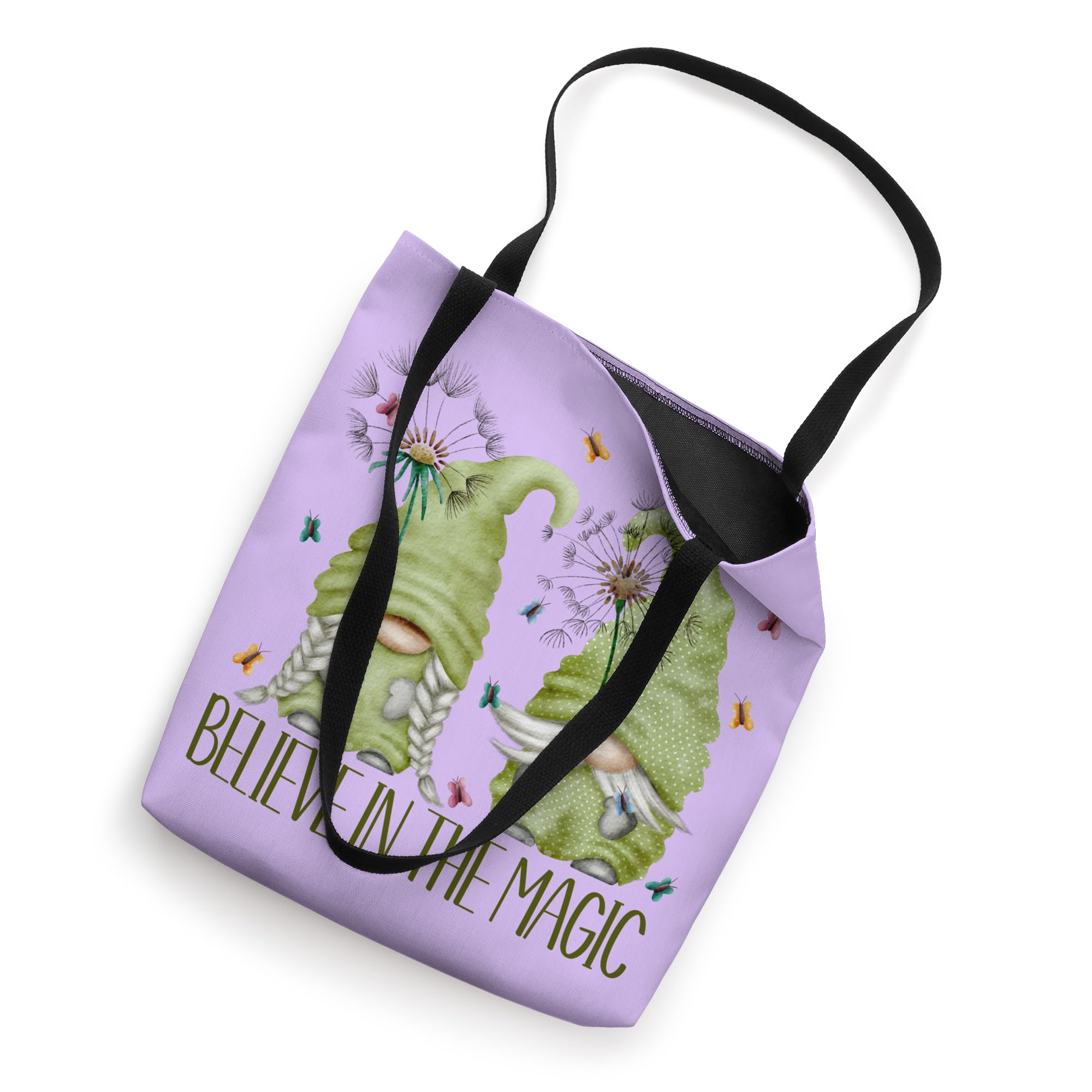 Believe In The Magic Gnome For Women Dandelion Butterfly Tote Bag