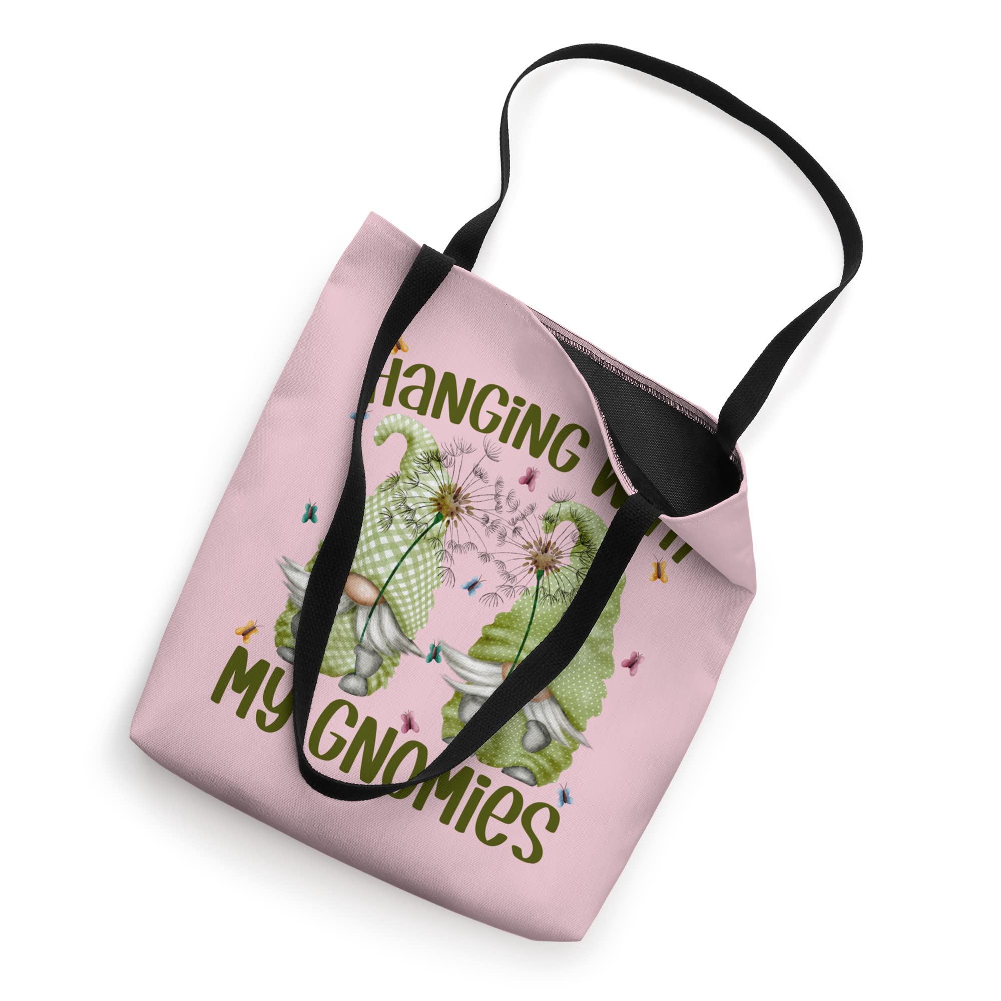 Hanging With My Gnomies Butterfly Dandelion Spring Gnome Tote Bag