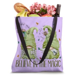 Believe In The Magic Gnome For Women Dandelion Butterfly Tote Bag