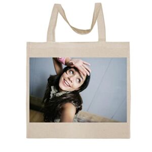 fc carino vanessa anne hudgens - a nice graphic cotton canvas tote bag fca #fcag412687